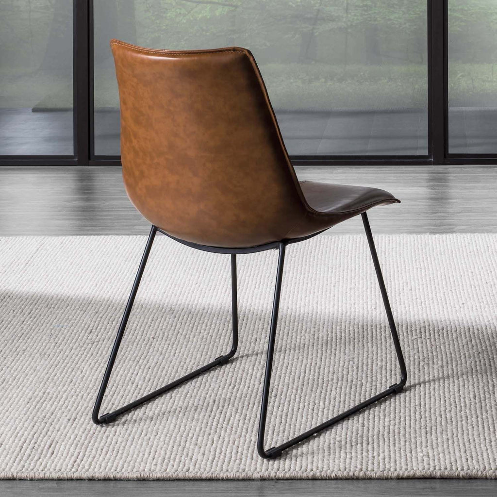 Coppia sedie per sala da pranzo in ecopelle Chicago