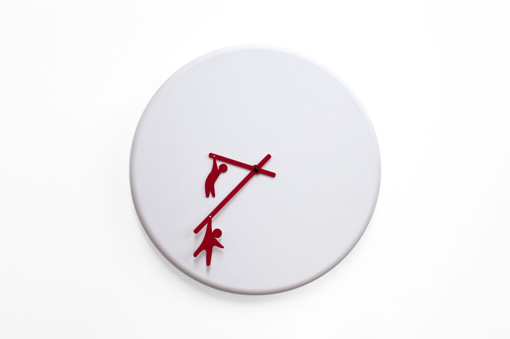 Orologio da parete in legno bianco Time2play