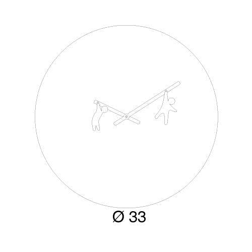 Orologio da parete in legno bianco Time2play