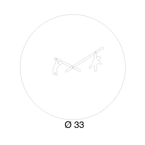 Orologio da parete in legno bianco Time2play