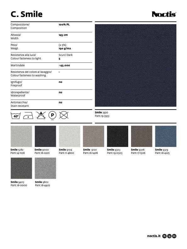 Campione tessuti per letto contenitore singolo una piazza e mezza e matrimoniale Noctis