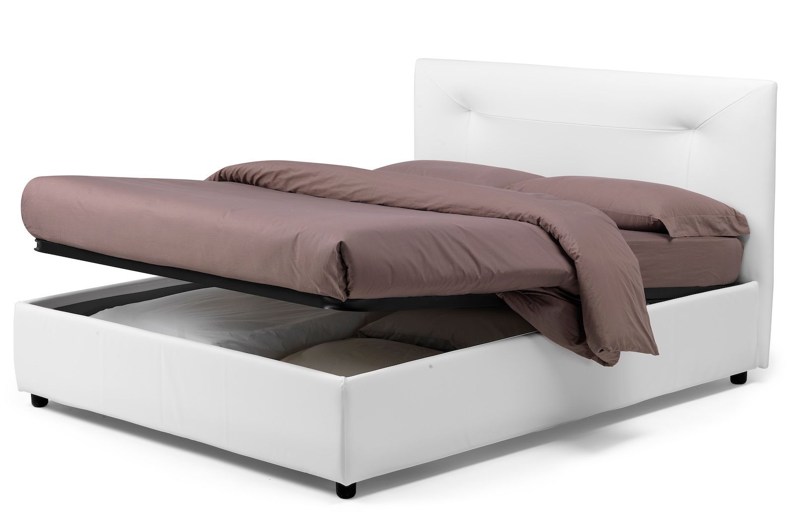 Letto contenitore singolo una piazza e mezza e matrimoniale Natan