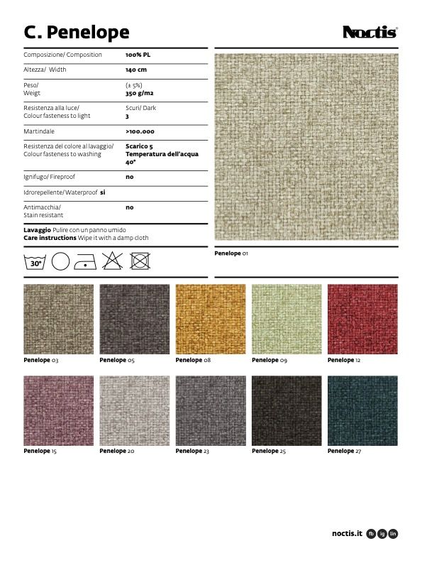 Campione tessuti per letto contenitore singolo una piazza e mezza e matrimoniale Noctis