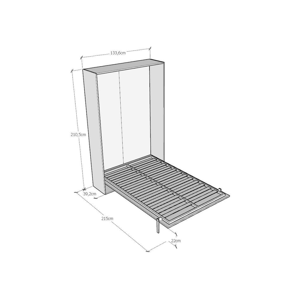 Letto a scomparsa una piazza e mezza Lexton