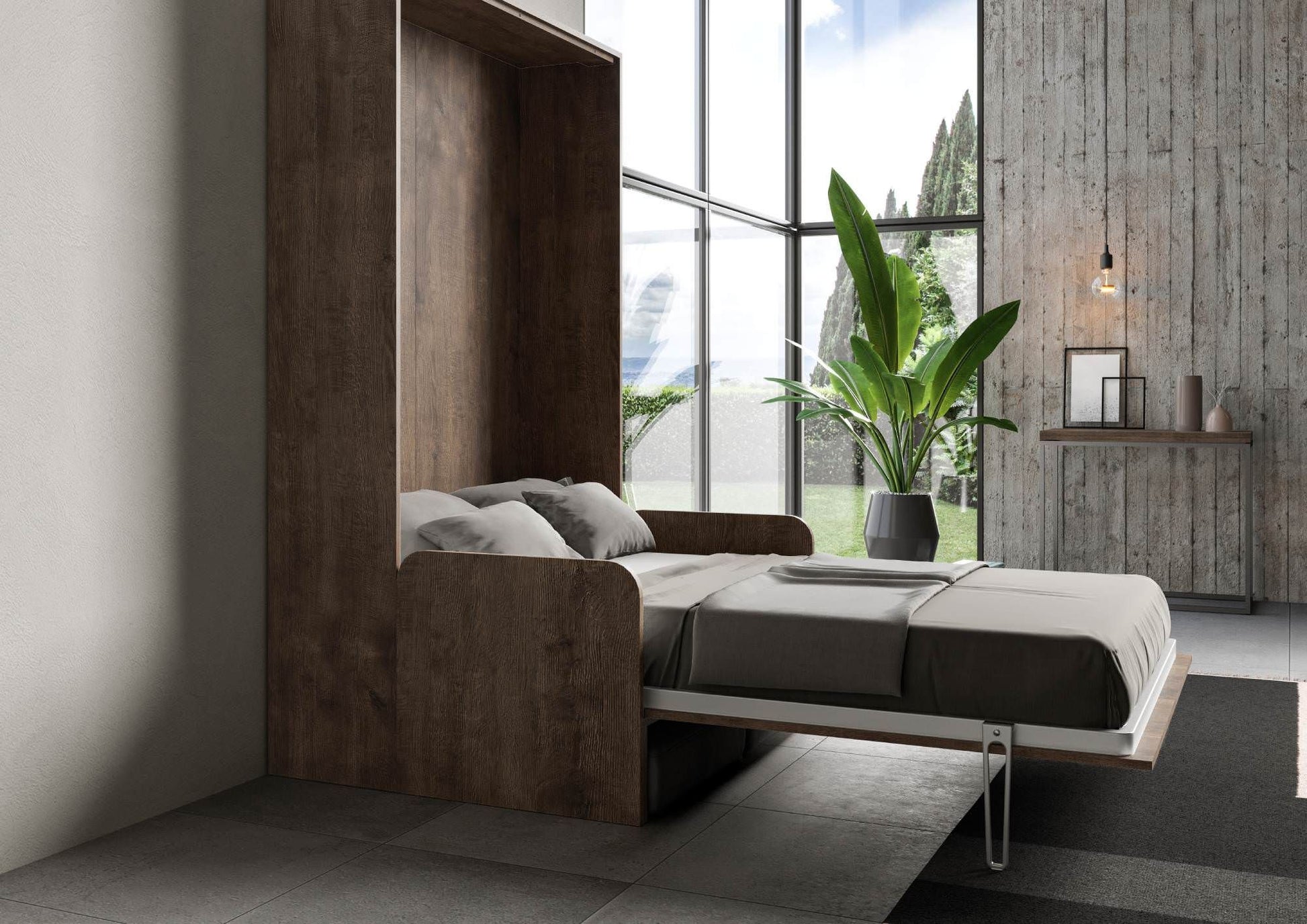 Letto a scomparsa con divano una piazza e mezza Lexton