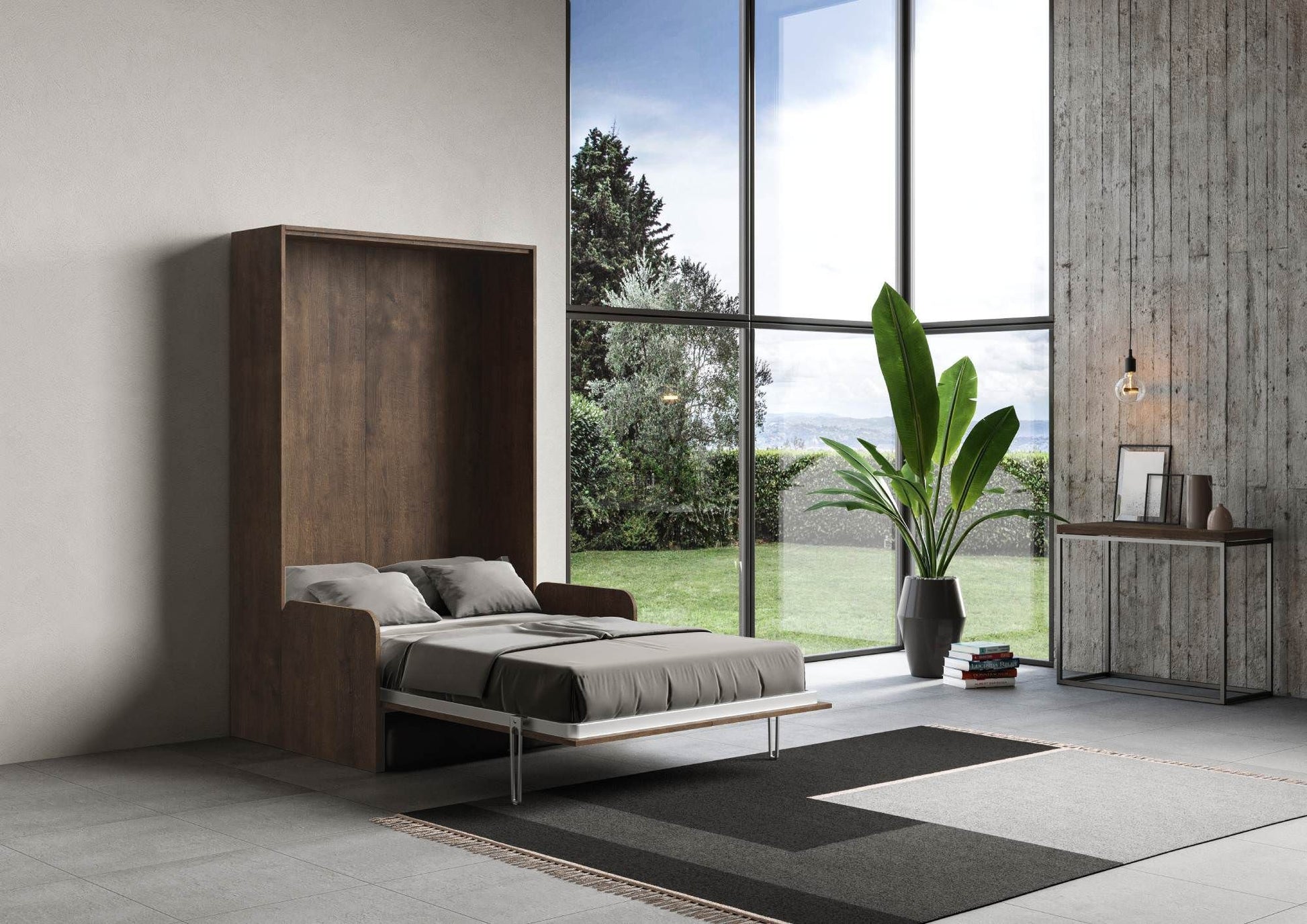 Letto a scomparsa con divano una piazza e mezza Lexton