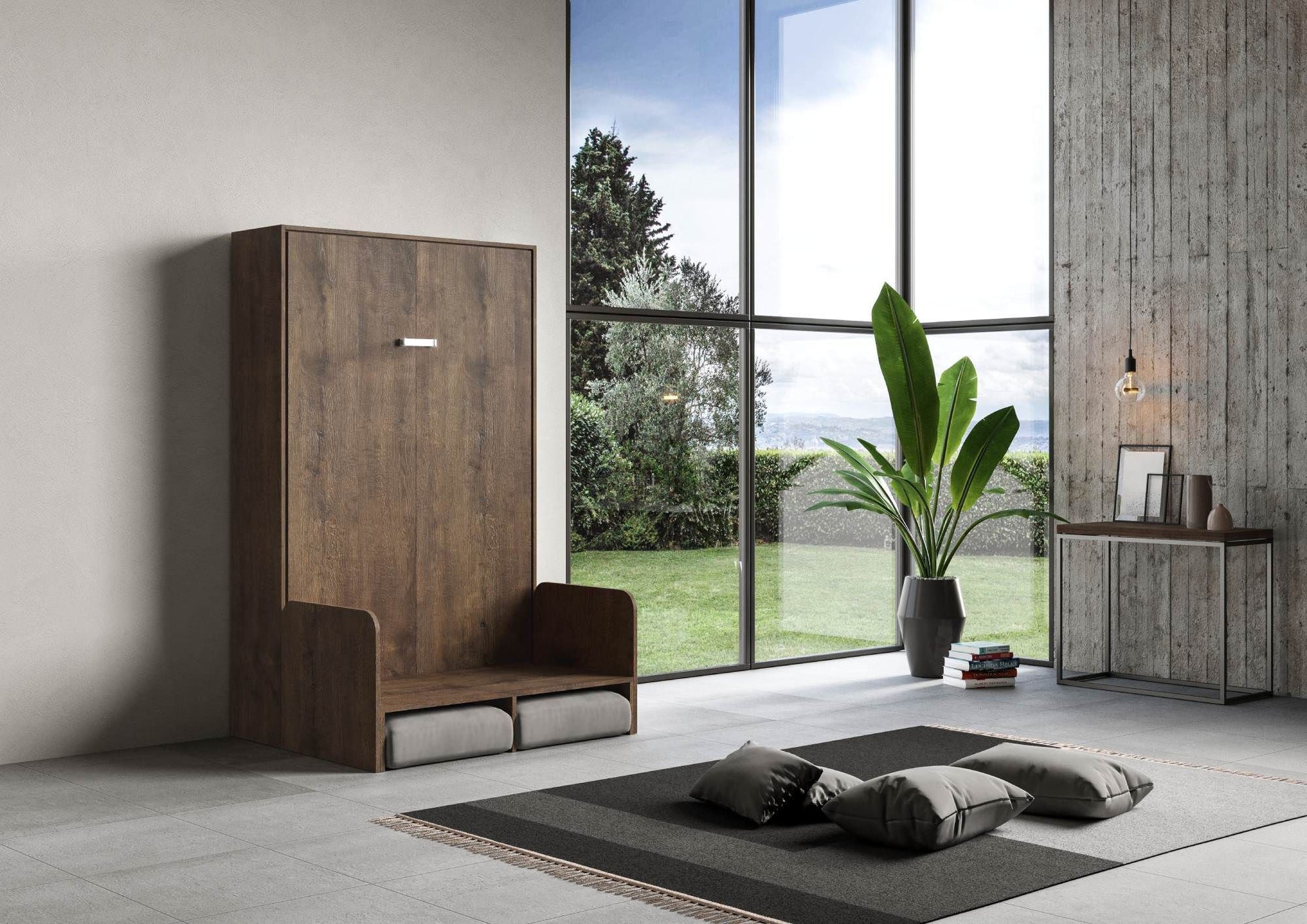 Letto a scomparsa con divano una piazza e mezza Lexton