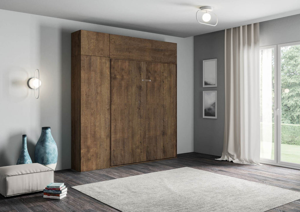 Letto a scomparsa una piazza e mezza con colonna e pensili Lexton