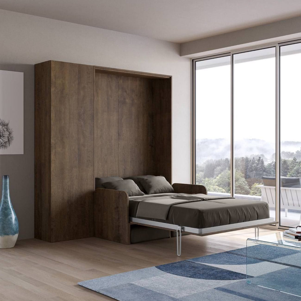 Letto a scomparsa con divano una piazza e mezza e colonna Lexton