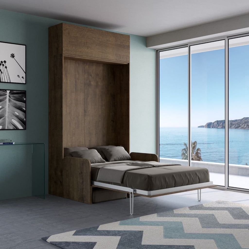 Letto a scomparsa con divano una piazza e mezza e pensile Lexton