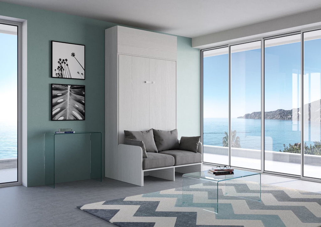 Letto a scomparsa con divano una piazza e mezza e pensile Lexton