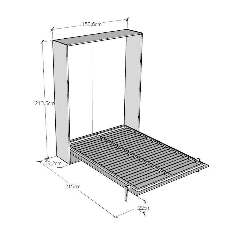 Letto a scomparsa alla francese Lexton