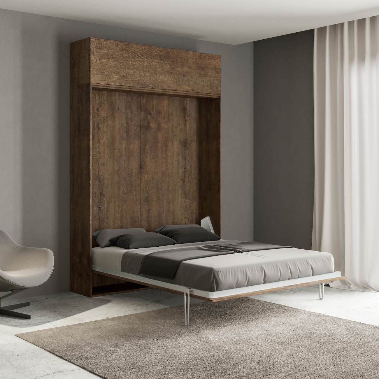 Letto a scomparsa alla francese con pensile Lexton