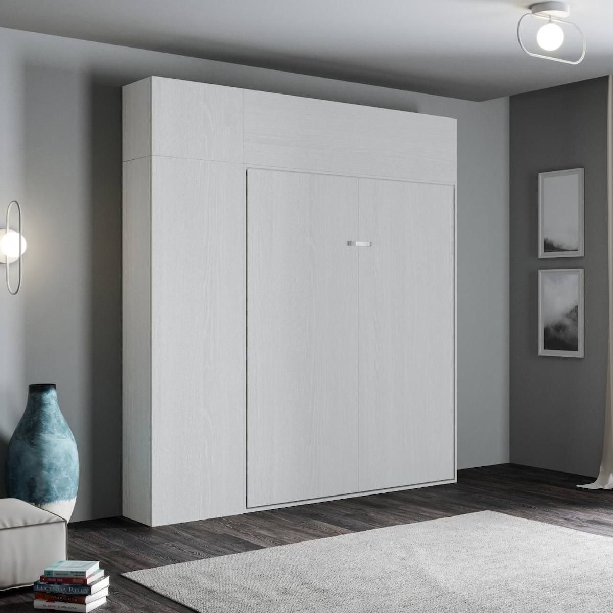 Letto a scomparsa alla francese con colonna e pensili Lexton