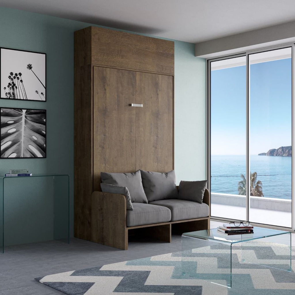 Letto a scomparsa con divano alla francese con pensile Lexton