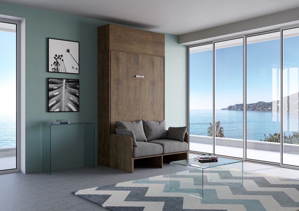 Letto a scomparsa con divano alla francese con pensile Lexton