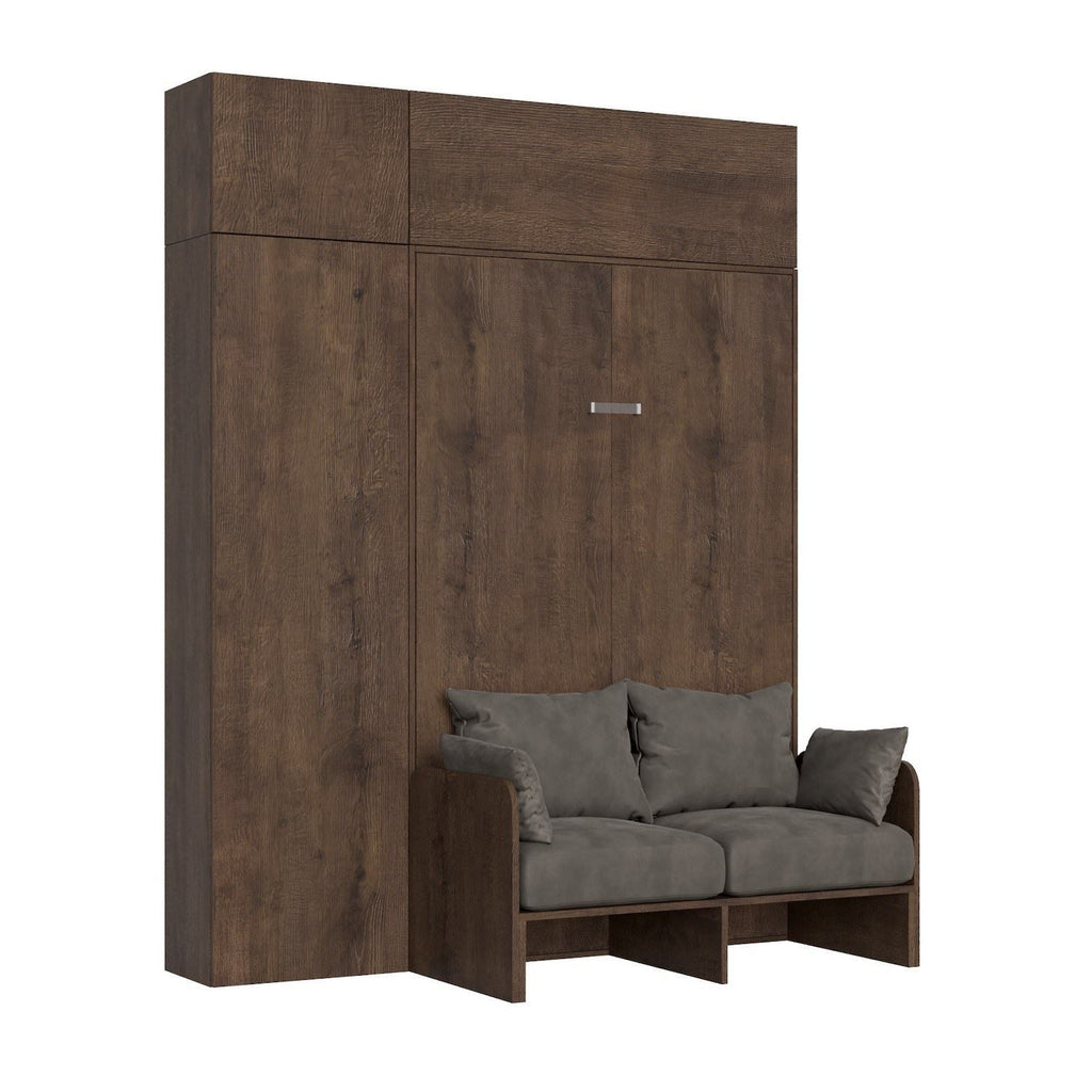 Letto a scomparsa con divano alla francese con colonna e pensili Lexton