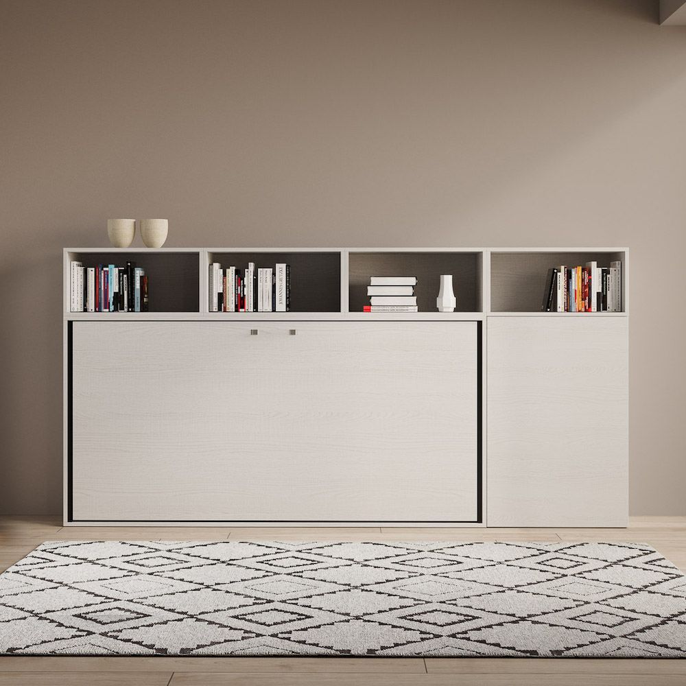 Letto singolo a scomparsa orizzontale con mobili Auda A