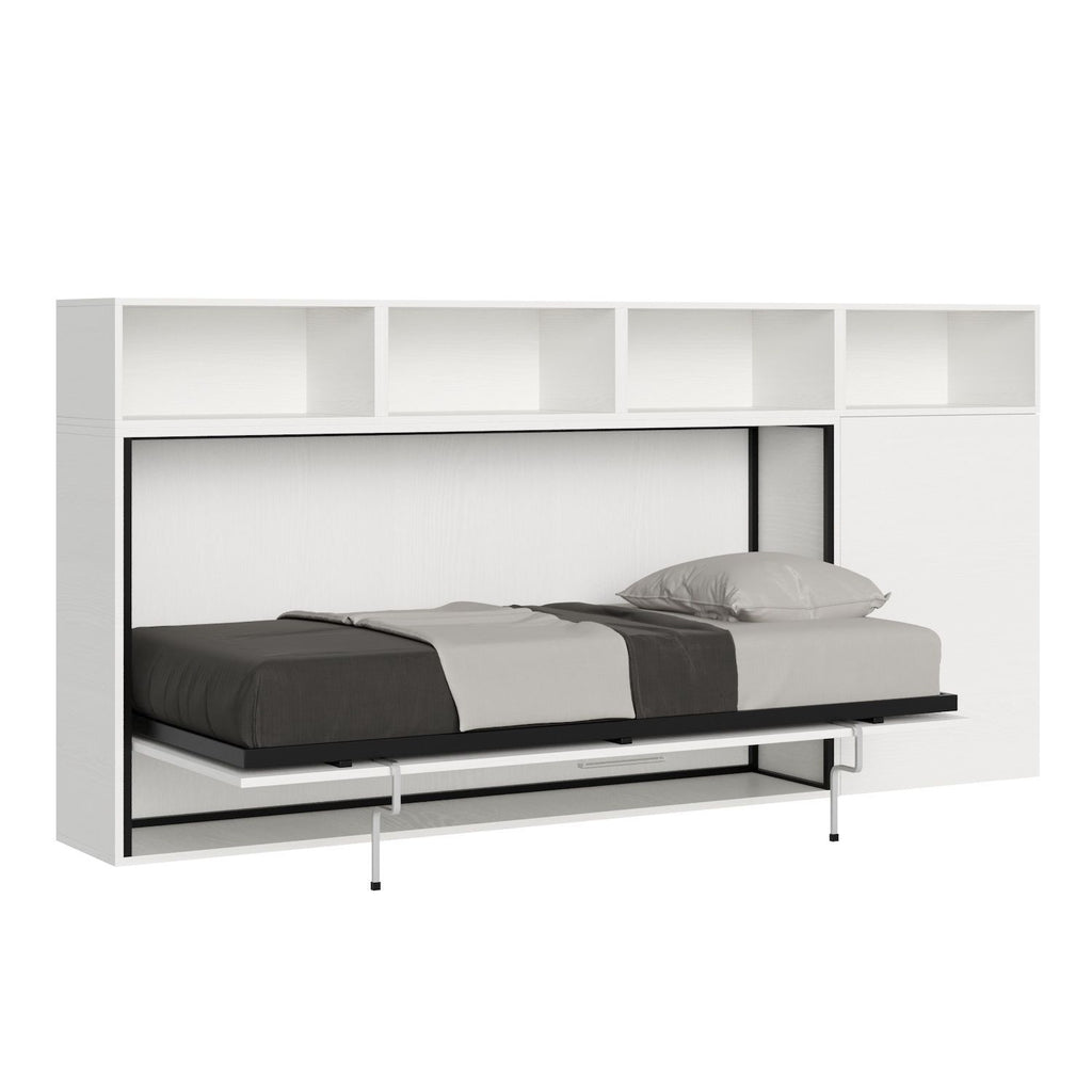 Letto singolo a scomparsa orizzontale con mobili Auda A