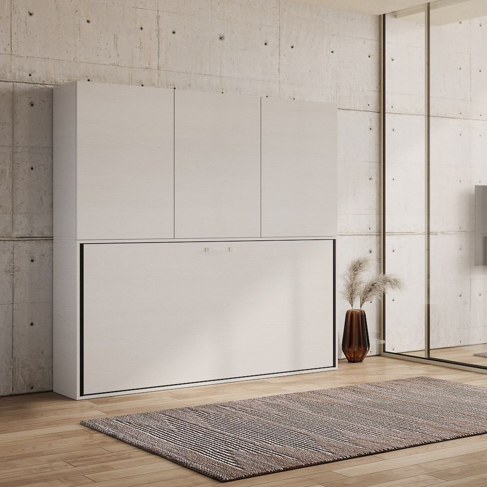 Letto singolo a scomparsa orizzontale con mobili Auda D