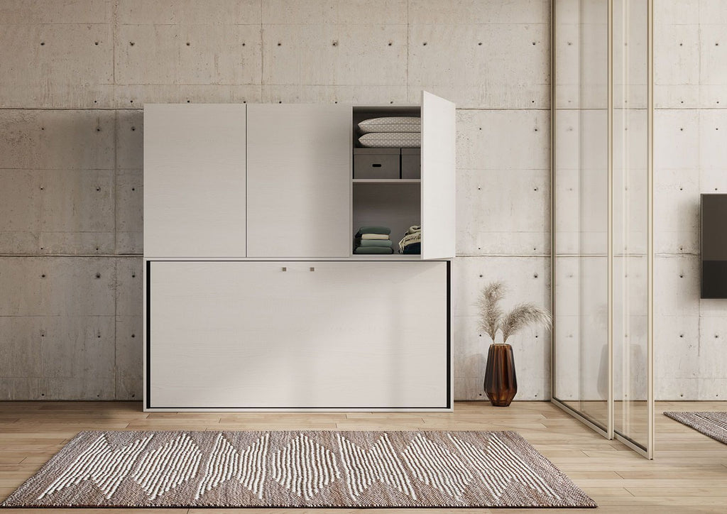 Letto singolo a scomparsa orizzontale con mobili Auda D