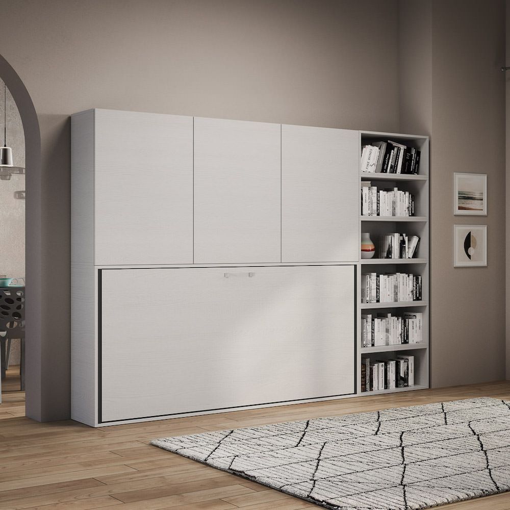 Letto singolo a scomparsa orizzontale con mobili Auda G