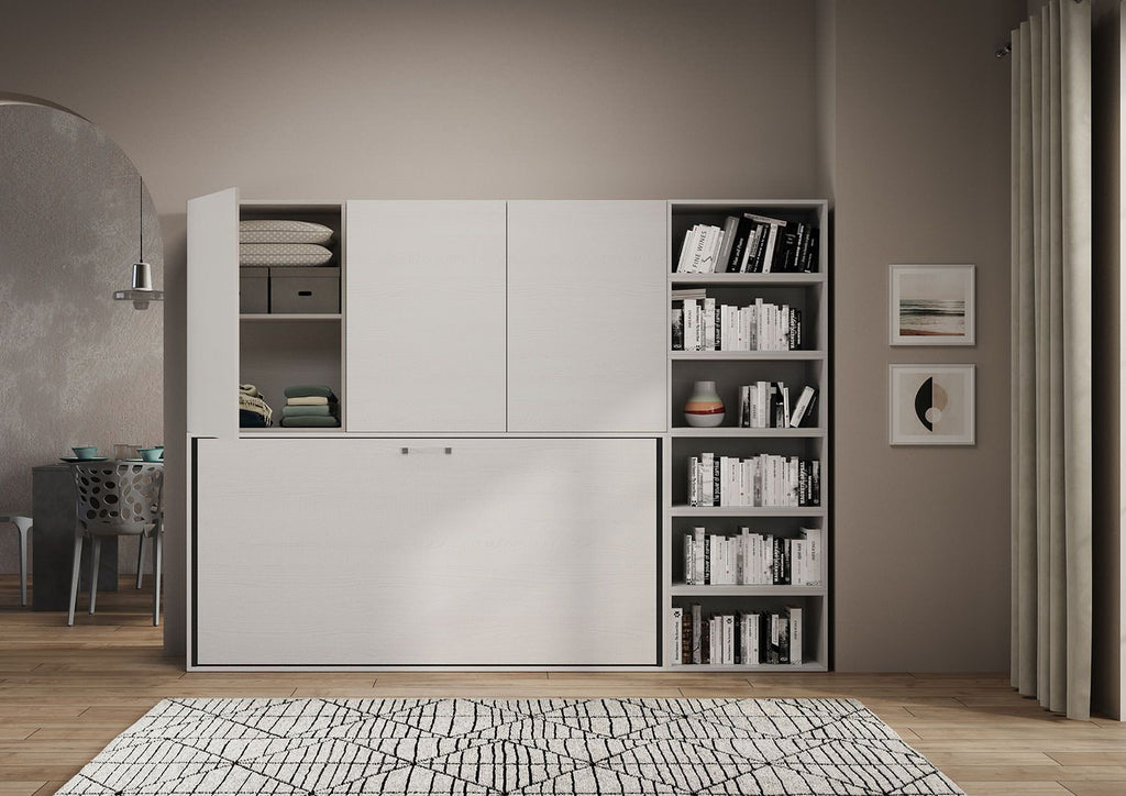 Letto singolo a scomparsa orizzontale con mobili Auda G