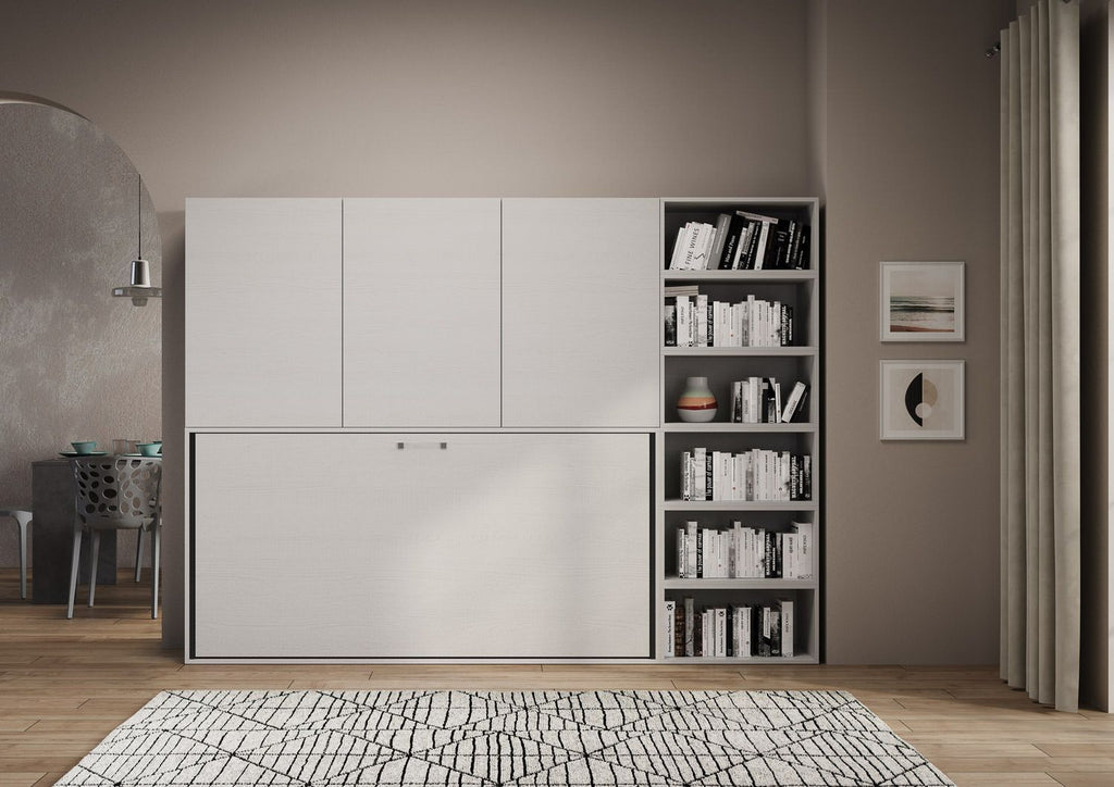 Letto singolo a scomparsa orizzontale con mobili Auda G