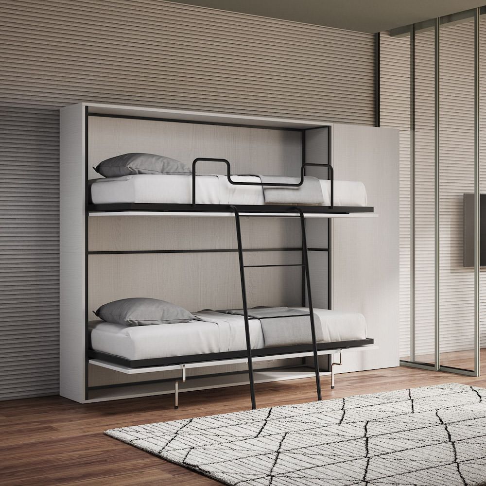 Letto a castello a scomparsa moderno con mobili Auda H