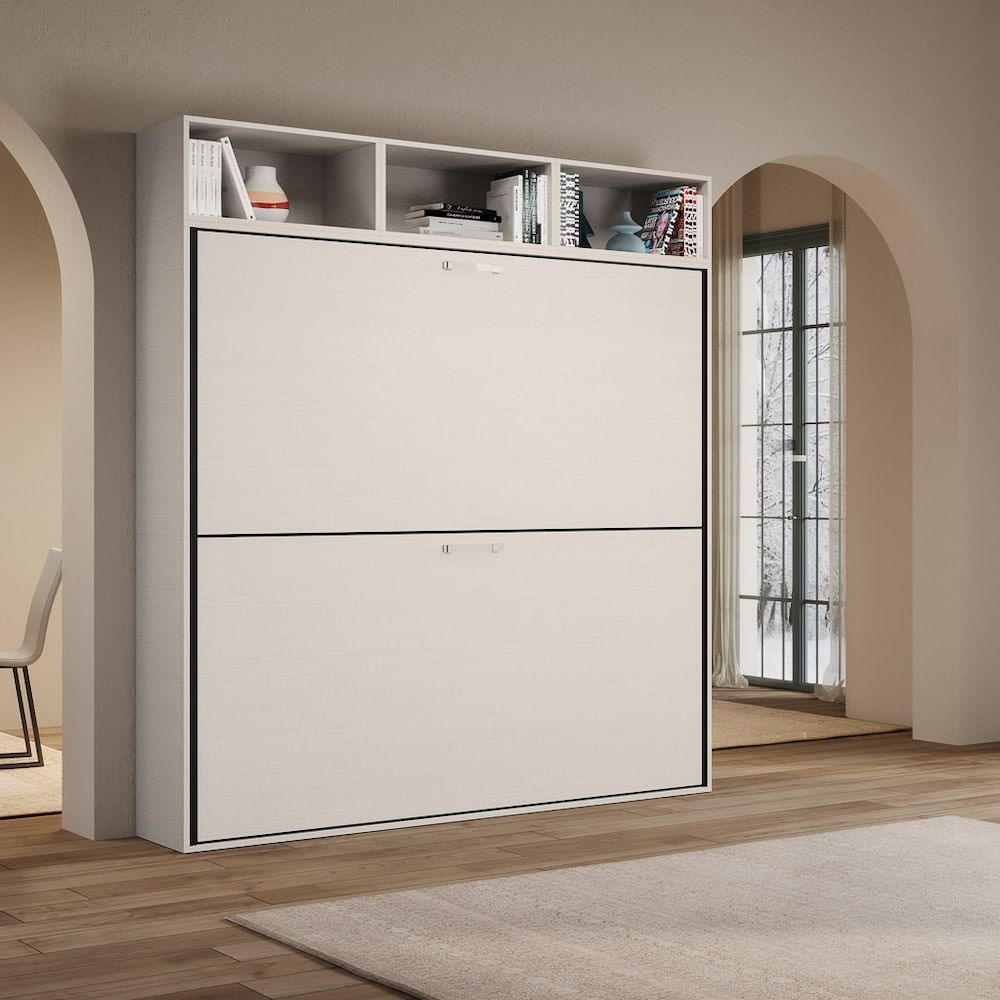 Letto a castello a scomparsa con pensili Auda L