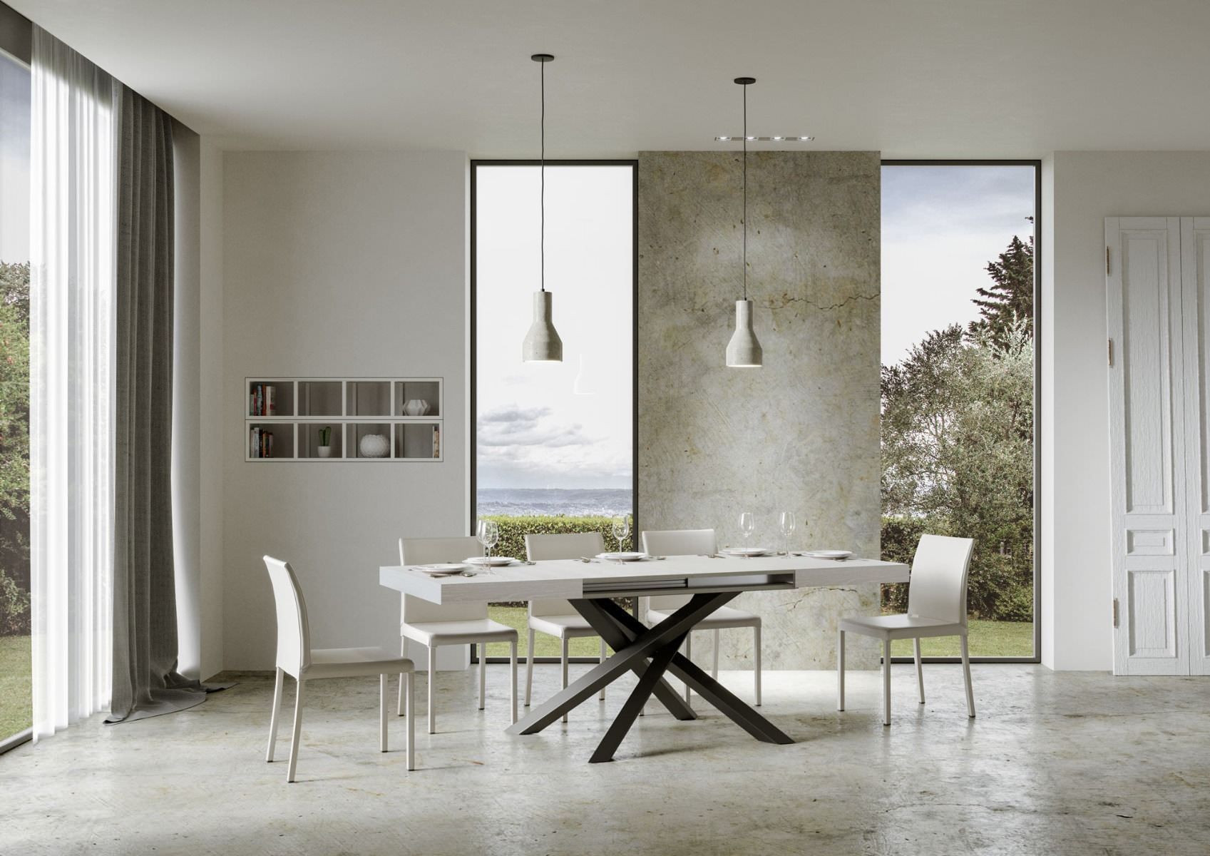 Tavolo allungabile Aberdeen 90x130/390 cm