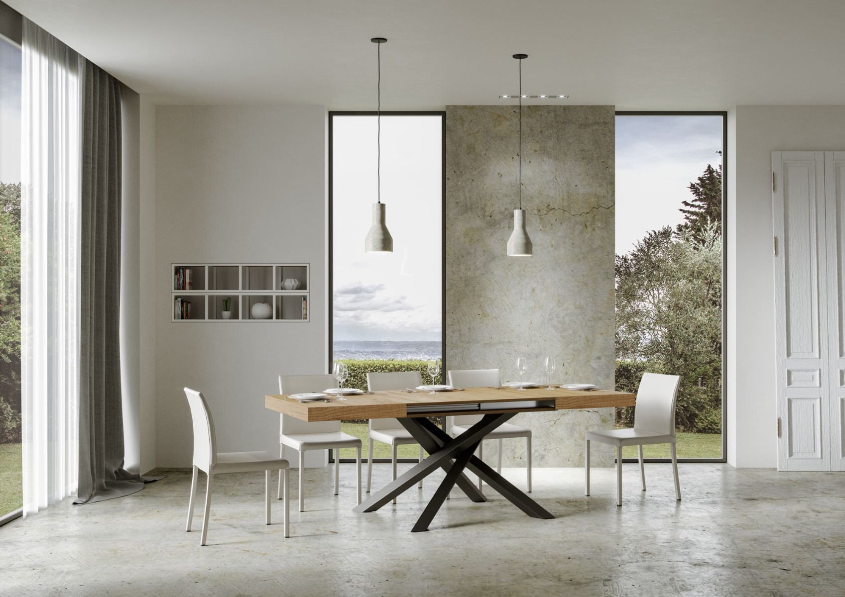 Tavolo allungabile Aberdeen 90x130/390 cm