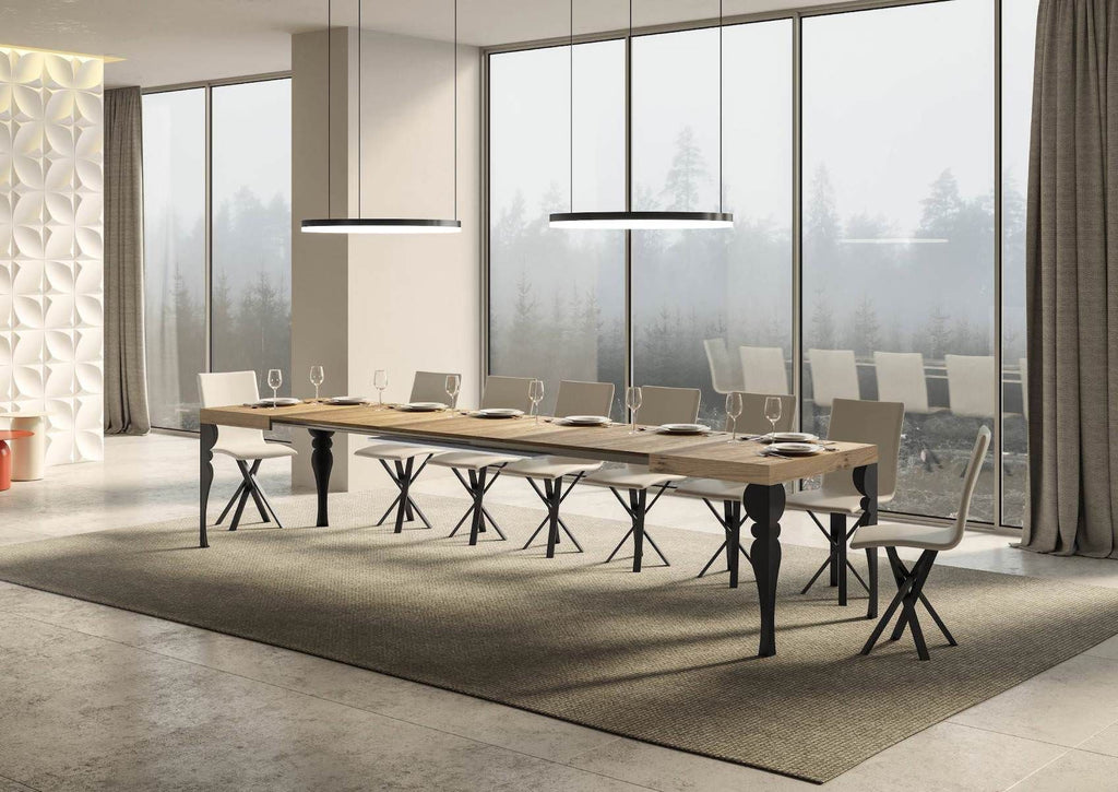Tavolo allungabile moderno Askim 90x130/390 cm