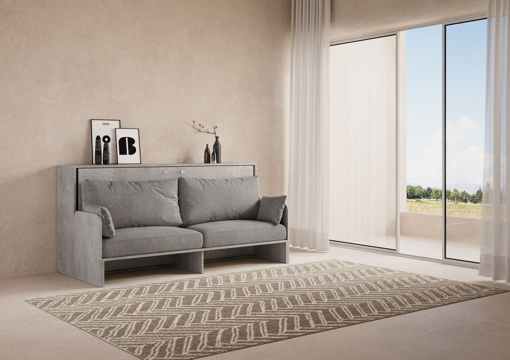 Letto singolo a scomparsa orizzontale con divano Auda