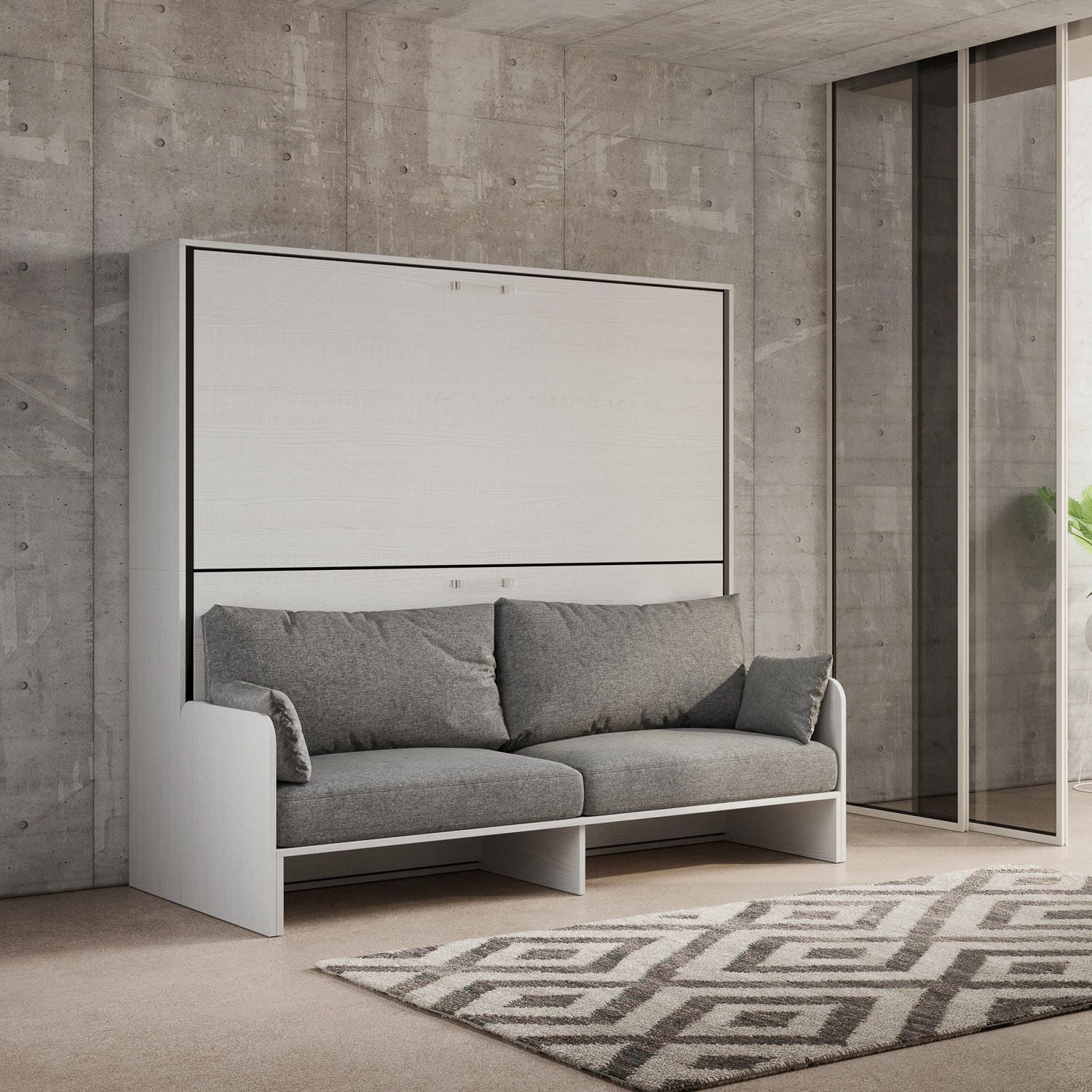 Letto a castello a scomparsa con divano Auda