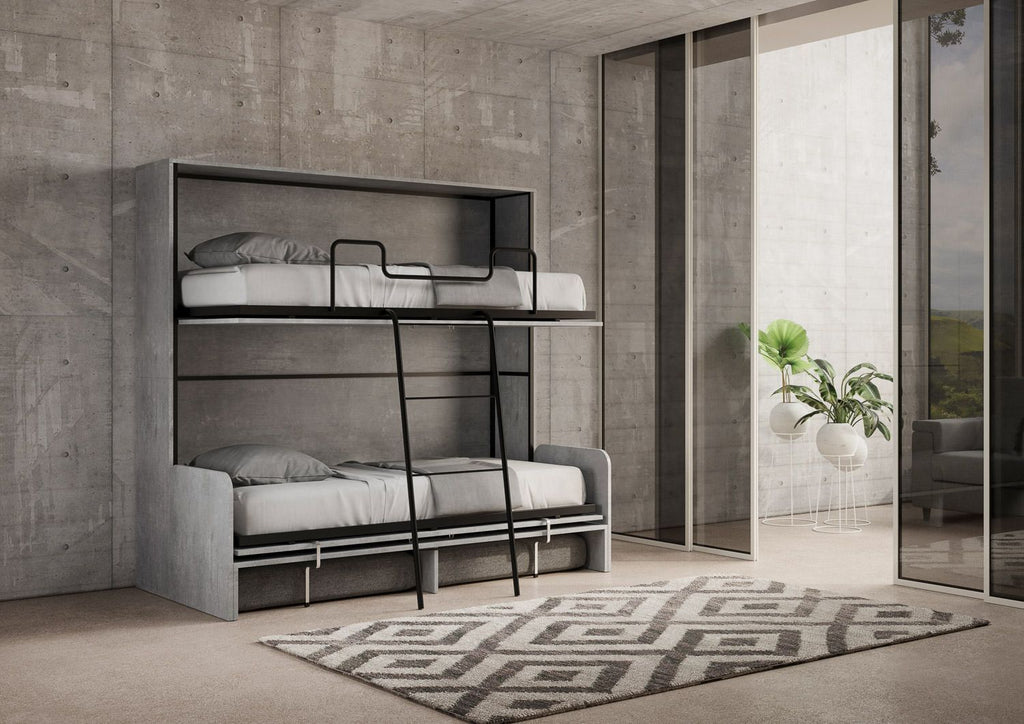 Letto a castello a scomparsa con divano Auda