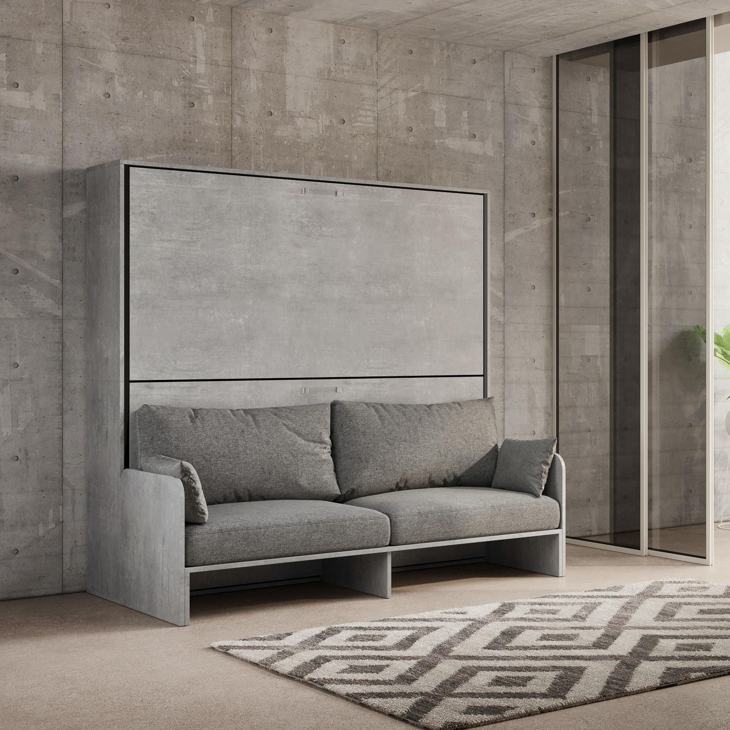 Letto a castello a scomparsa con divano Auda