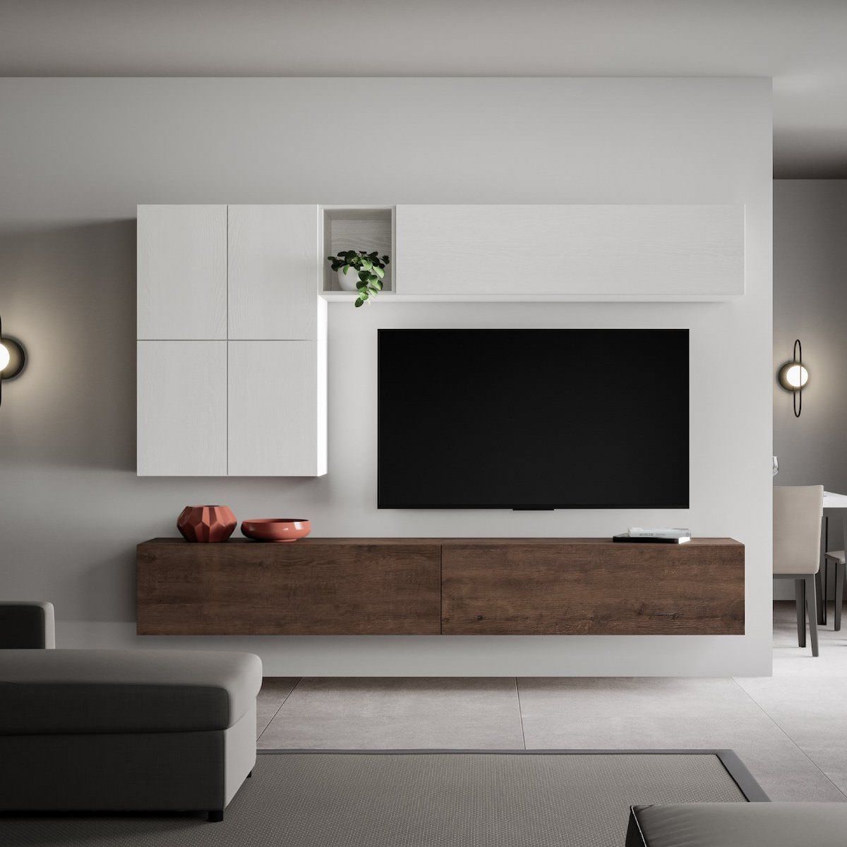 Parete attrezzata design moderno Darius A16