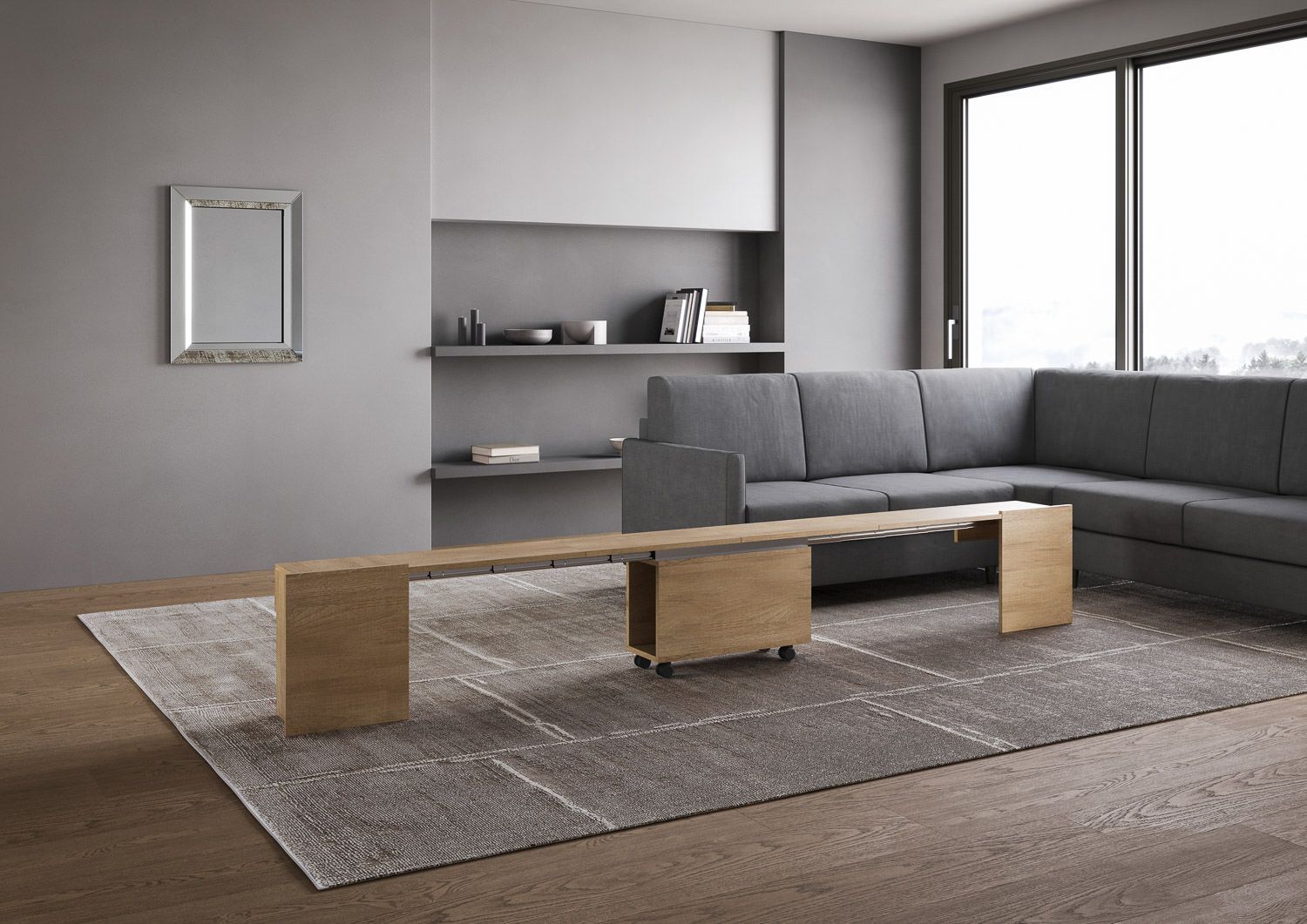 Consolle allungabile con panca Gram