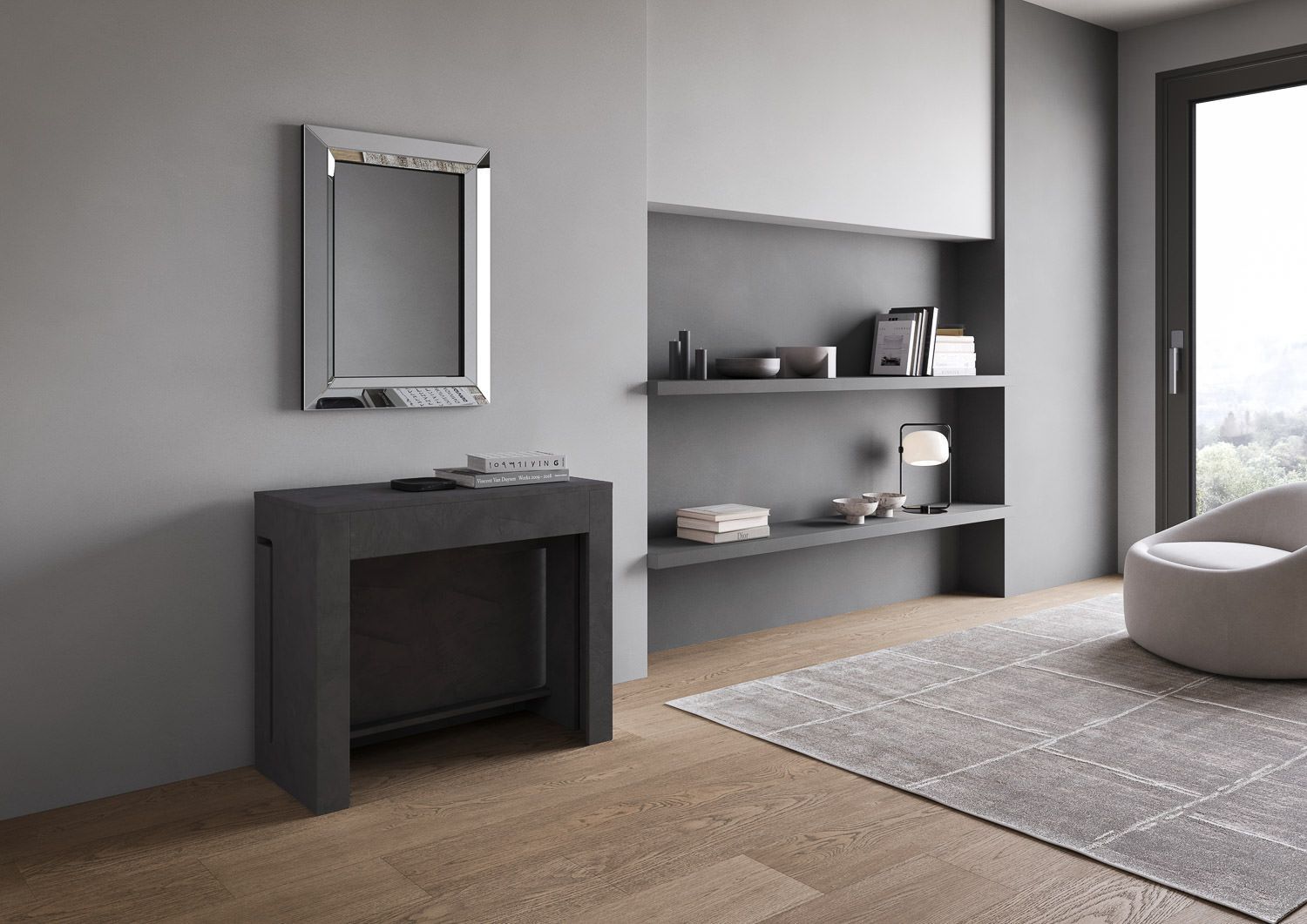 Consolle allungabile con panca Gram