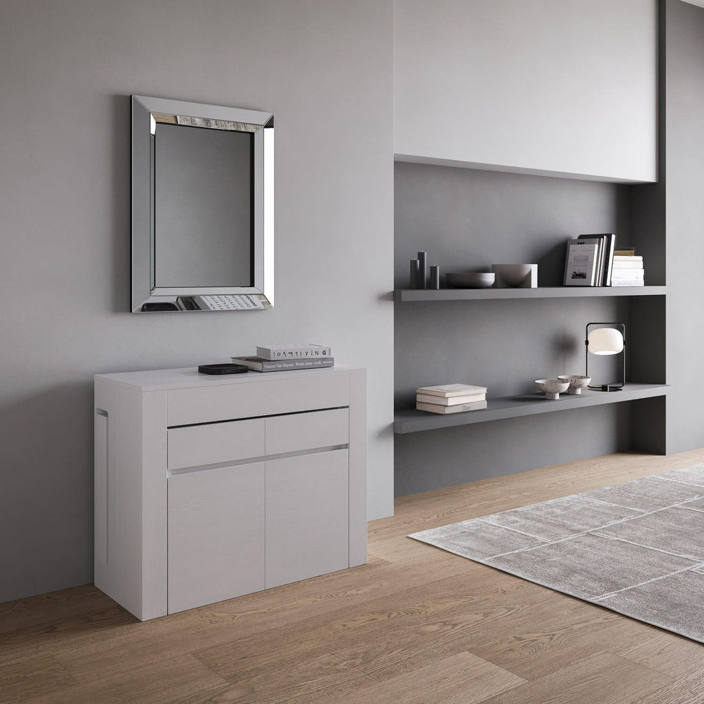 Consolle allungabile con doppia panca Gram