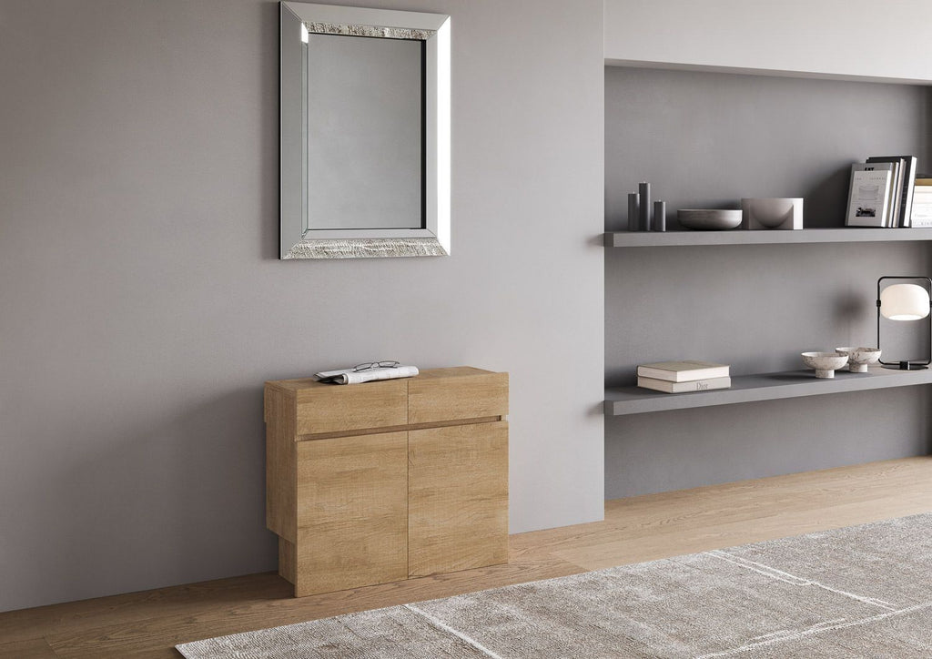 Consolle allungabile con doppia panca Gram