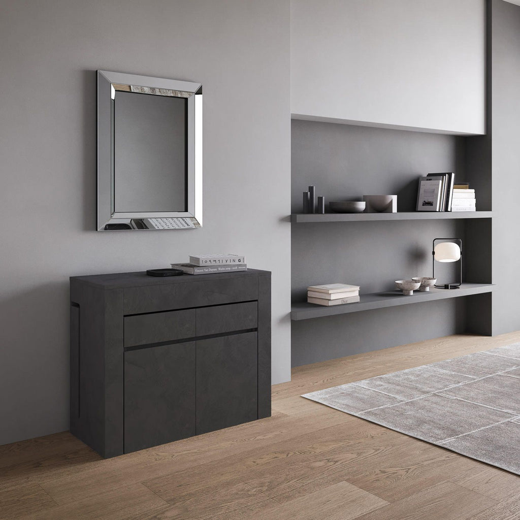 Consolle allungabile con doppia panca Gram