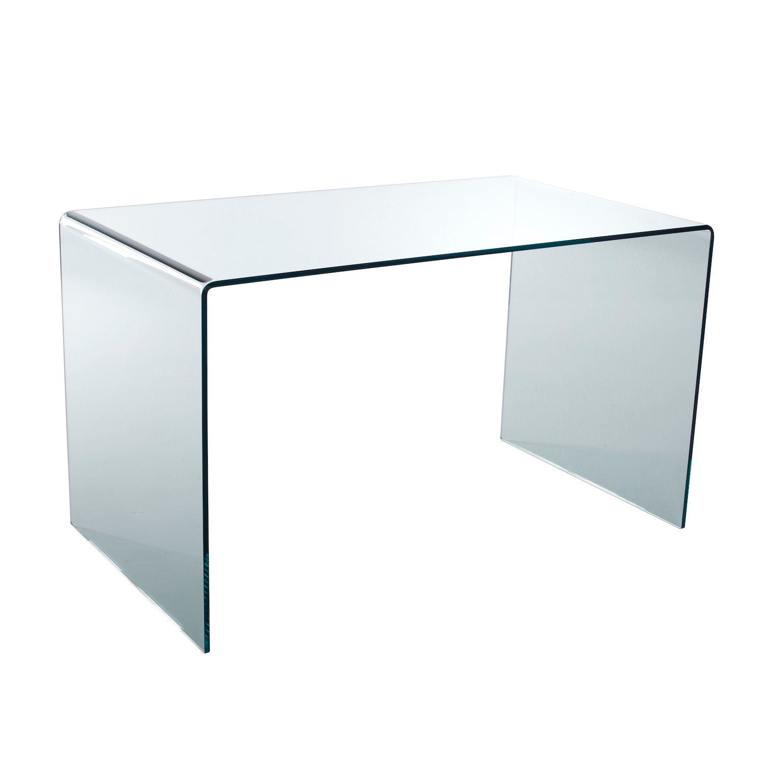 Scrivania in vetro curvato trasparente Marlon