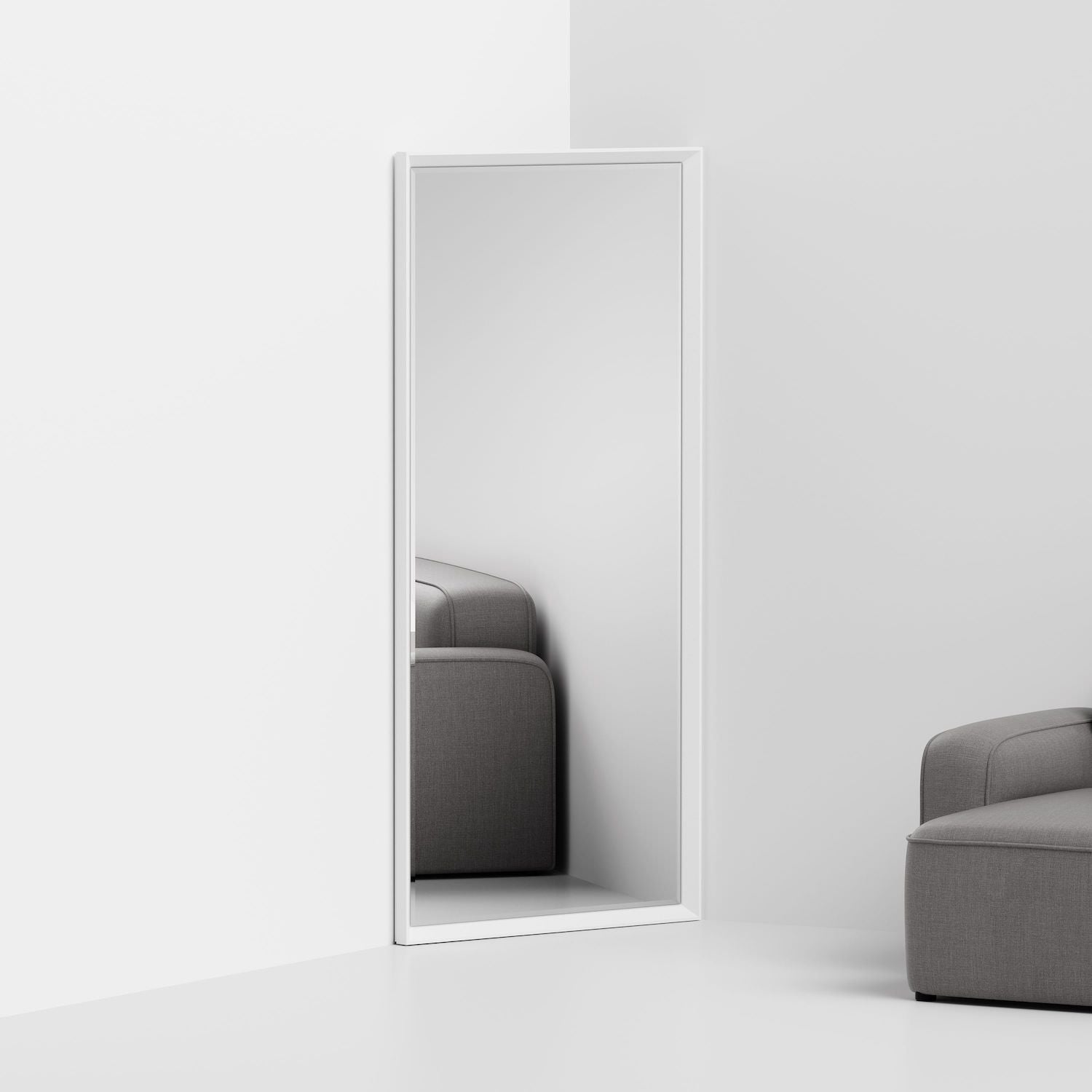 Specchio angolare con cornice in alluminio Angle Vanity