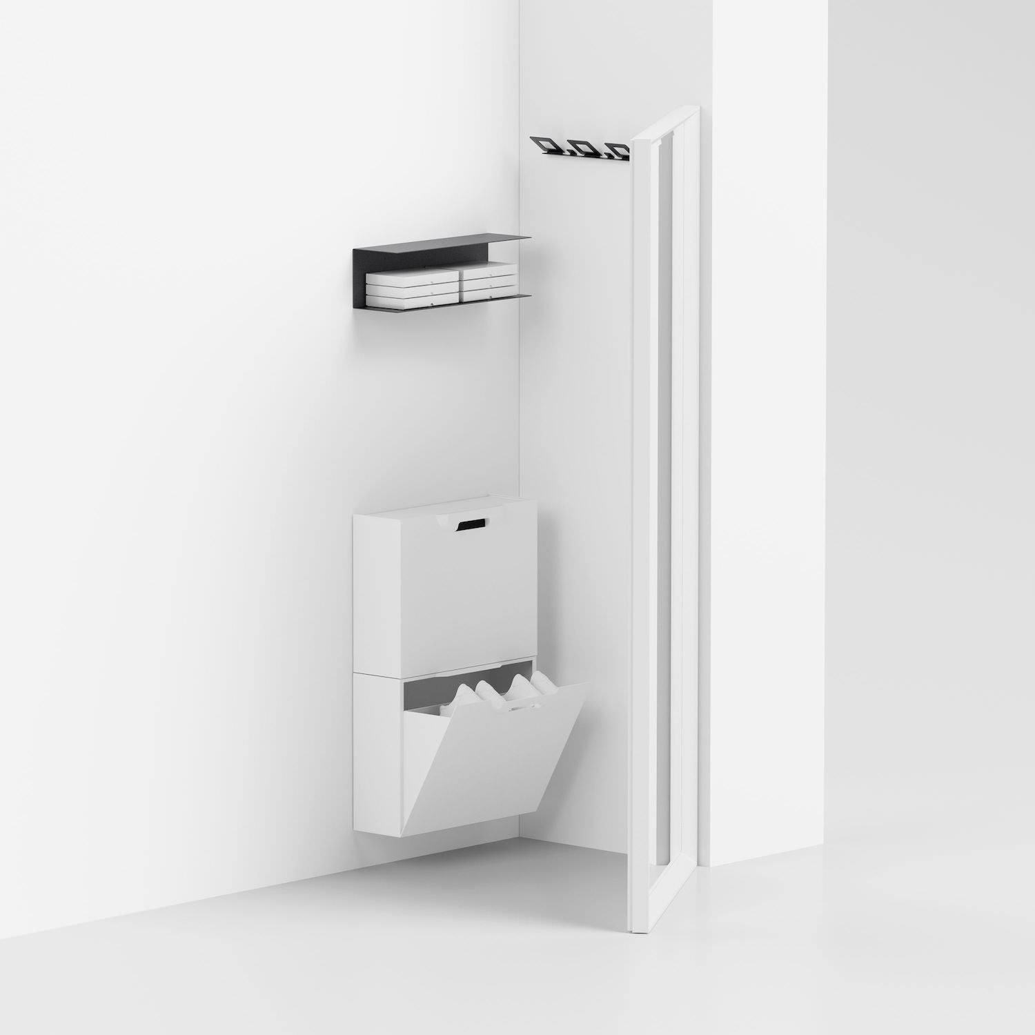 Specchio angolare con cornice in alluminio Angle Vanity