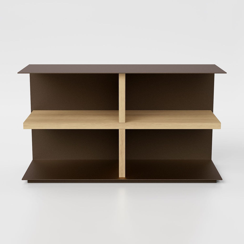 Mobile lato divano in acciaio e laminato Devon