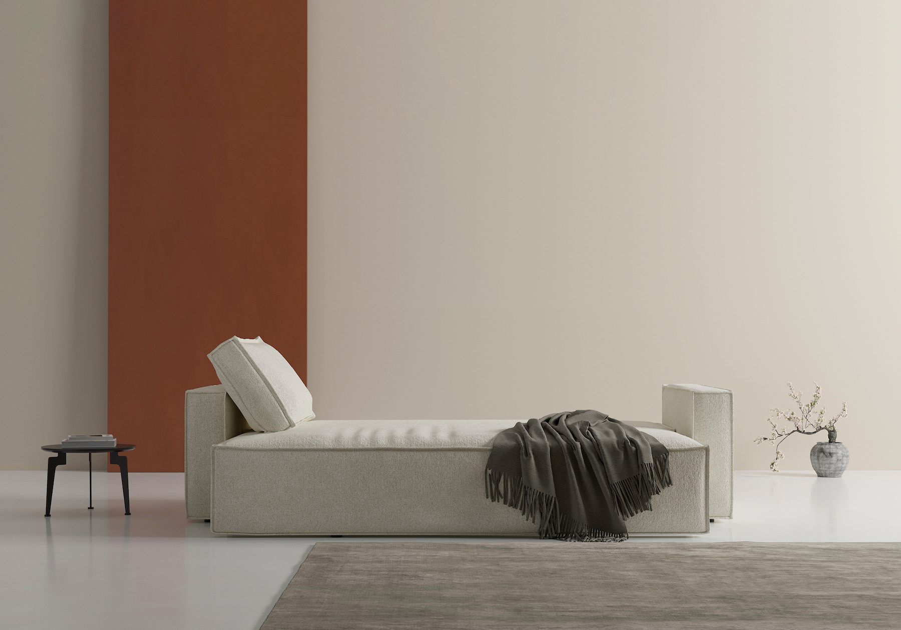 Divano letto matrimoniale Newilla - 357 Taura, Off White