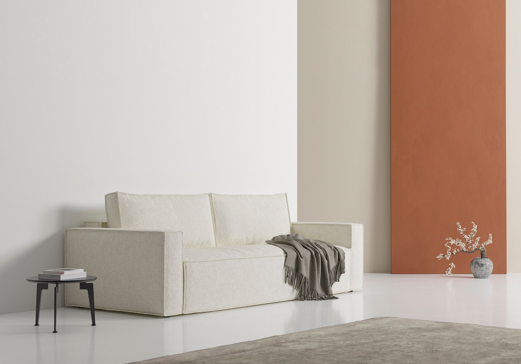 Divano letto matrimoniale Newilla - 357 Taura, Off White