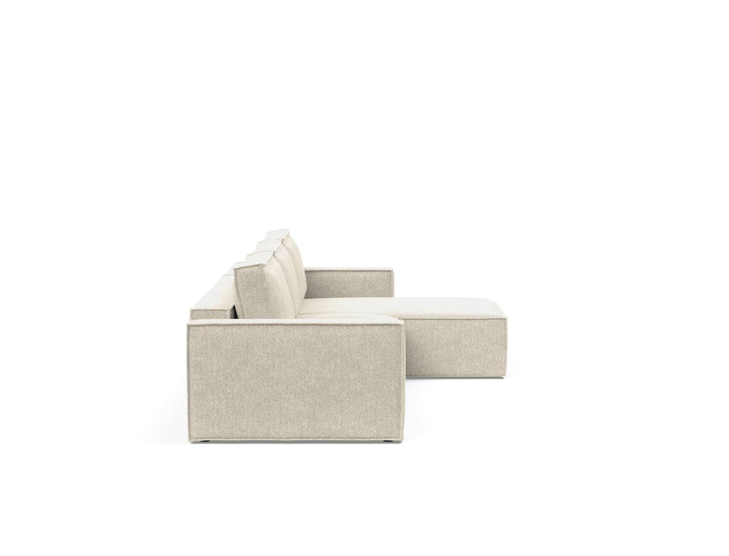 Divano letto matrimoniale con penisola Newilla Lounger - 357 Taura, Off White